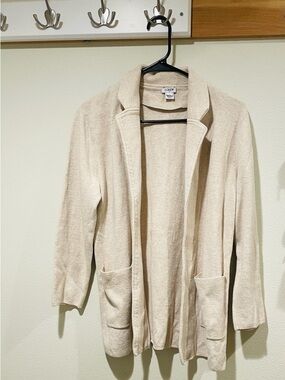 J. Crew Women's Beige Cardigan -100% Cotton Sz-M